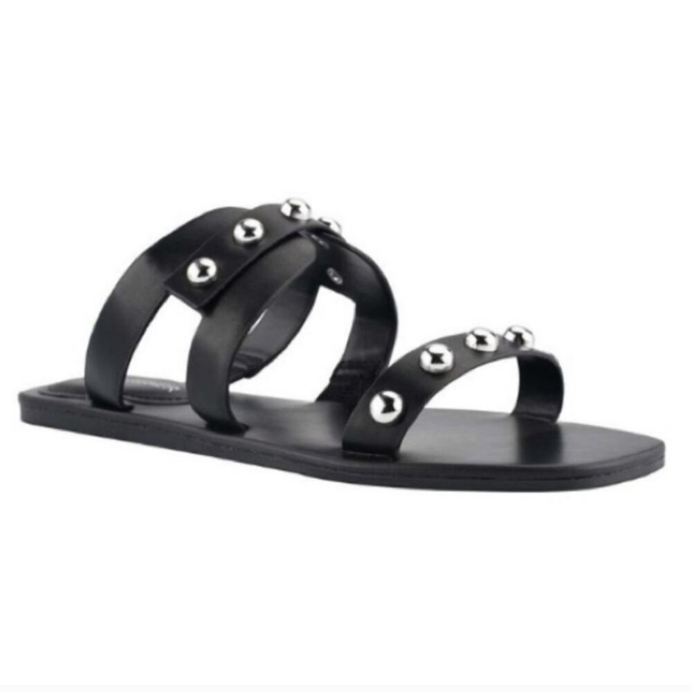 🚨NEW MARC FISHER Burlina Black Studded Slide Sandal Size 8 - Picture 9 of 10